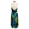 Load image into Gallery viewer, Carmen Marc Valvo Pistachio Multi Pleated Halter Dress
