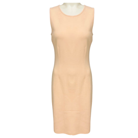 Giorgio's of Palm Beach Light Peach / Nudo Round Neck Sleeveless Knit Dress
