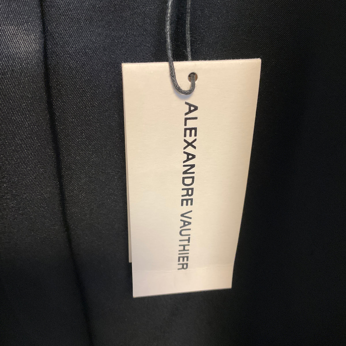 Alexandre Vauthier Black Satin Open Jacket with Belt