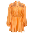 Load image into Gallery viewer, Malej Sorbet Orange Embroidered Long Sleeved Mini Dress
