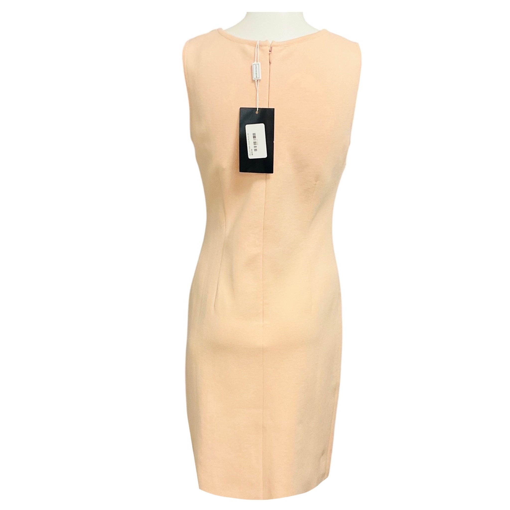 Giorgio's of Palm Beach Light Peach / Nudo Round Neck Sleeveless Knit Dress