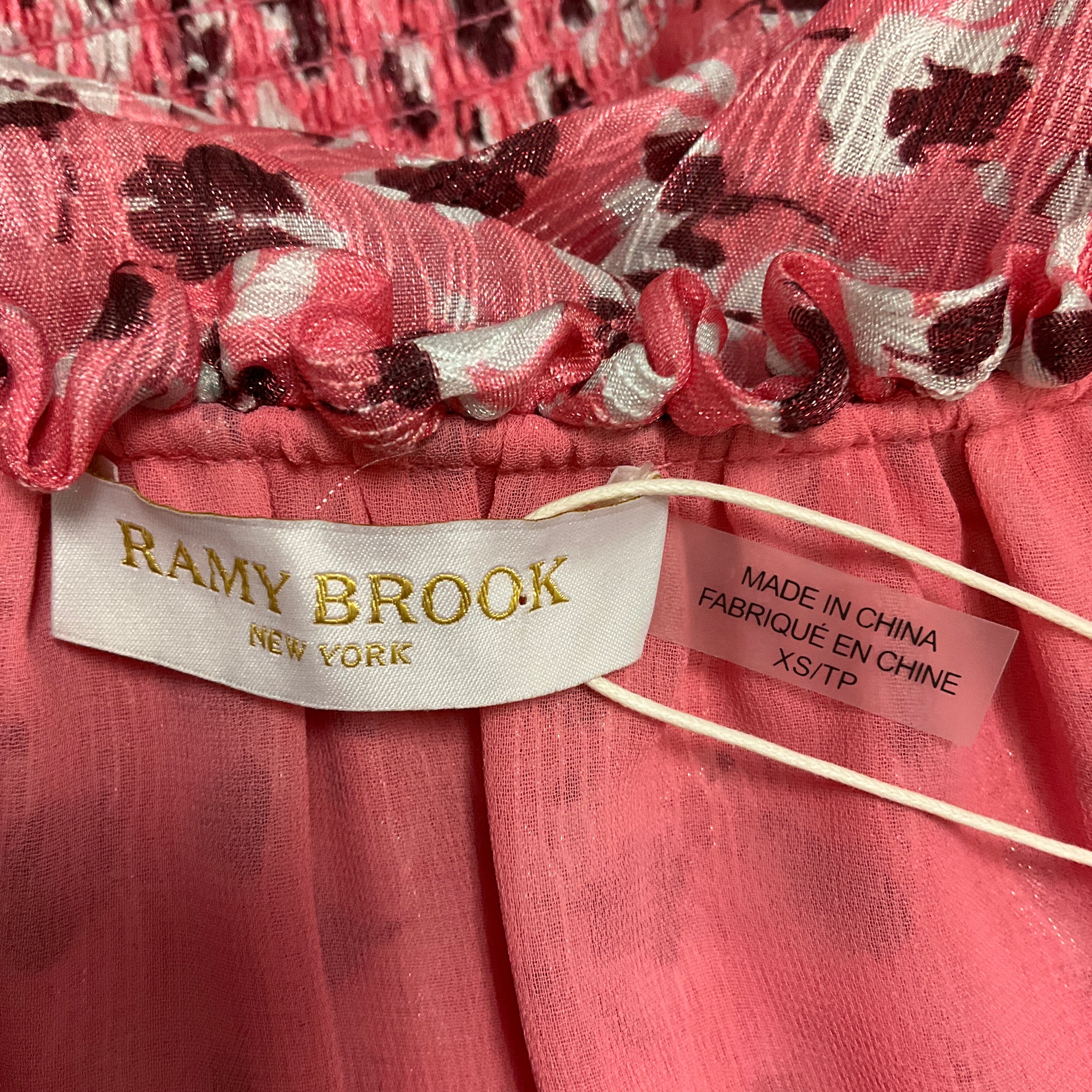 Ramy Brook Pink Penelope Printed Ruffle Mini Dress