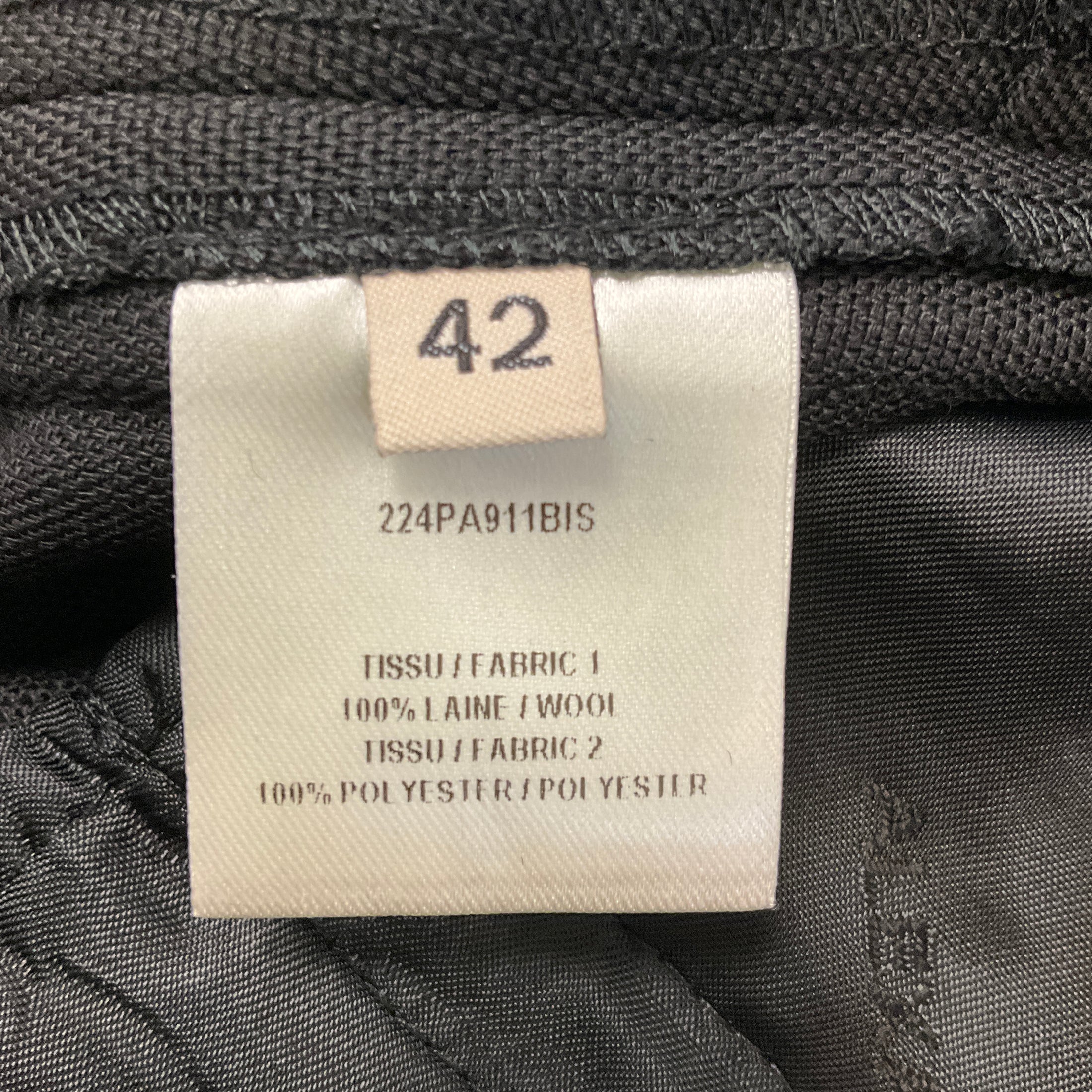 Alexandre Vauthier Black Satin Trimmed Wool Crepe Tuxedo Style Pants