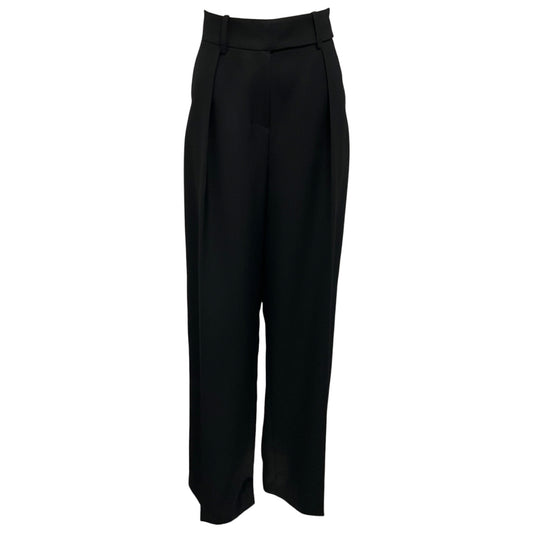 Alexandre Vauthier Black Satin Trimmed Wool Crepe Tuxedo Style Pants