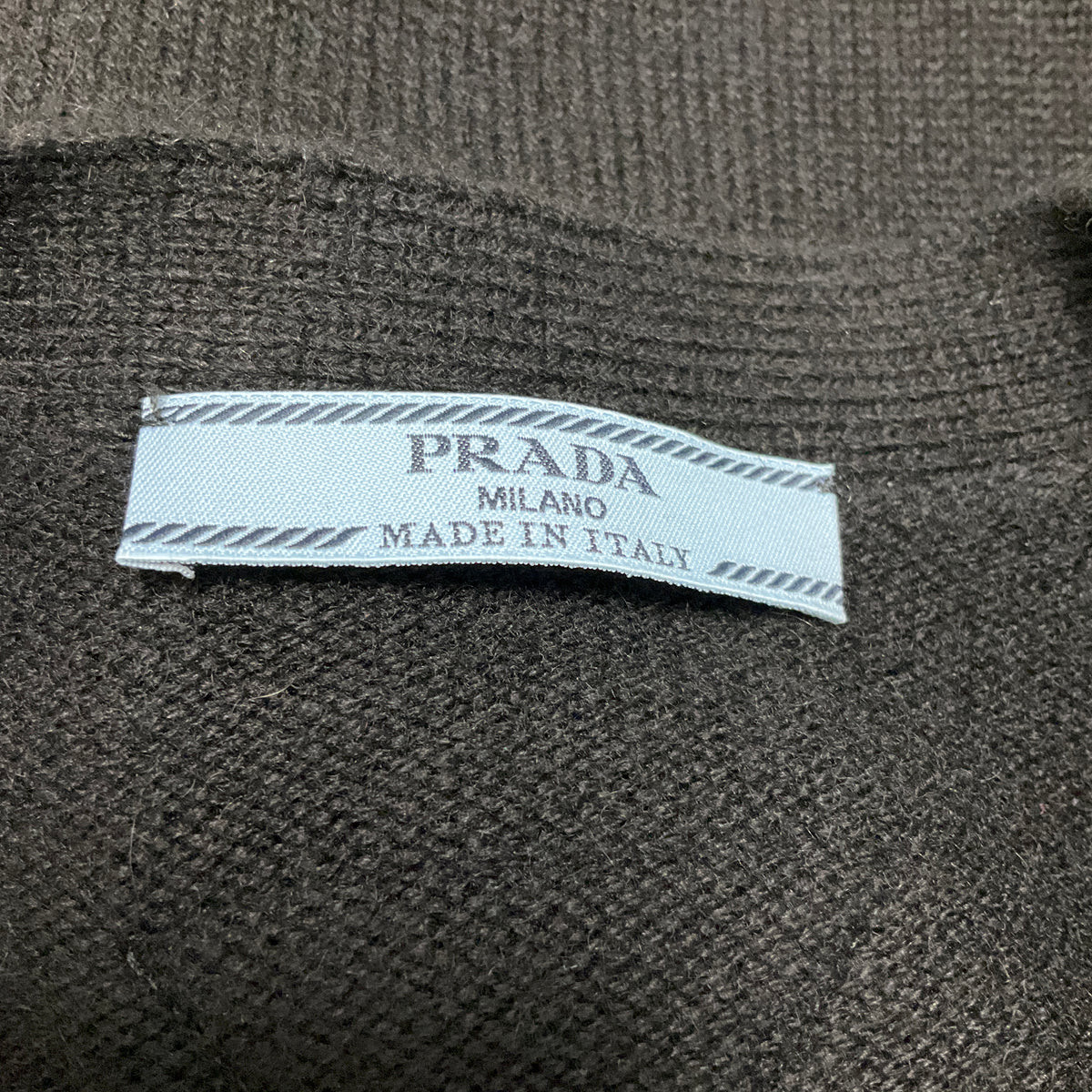 Prada Black Shearling Fur and Cashmere Knit Button Front Sweater Vest