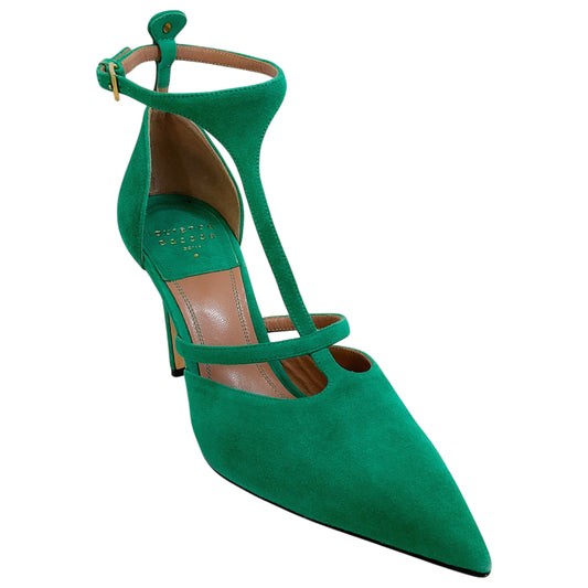 Laurence Dacade Green Suede Faye Pumps
