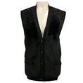 Load image into Gallery viewer, Prada Black Shearling Fur and Cashmere Knit Button Front Sweater Vest
