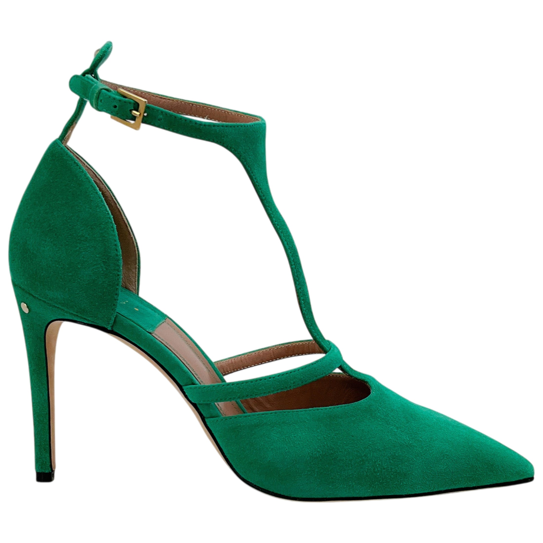 Laurence Dacade Green Suede Faye Pumps