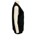 Load image into Gallery viewer, Prada Black Shearling Fur and Cashmere Knit Button Front Sweater Vest
