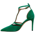 Load image into Gallery viewer, Laurence Dacade Green Suede Faye Pumps
