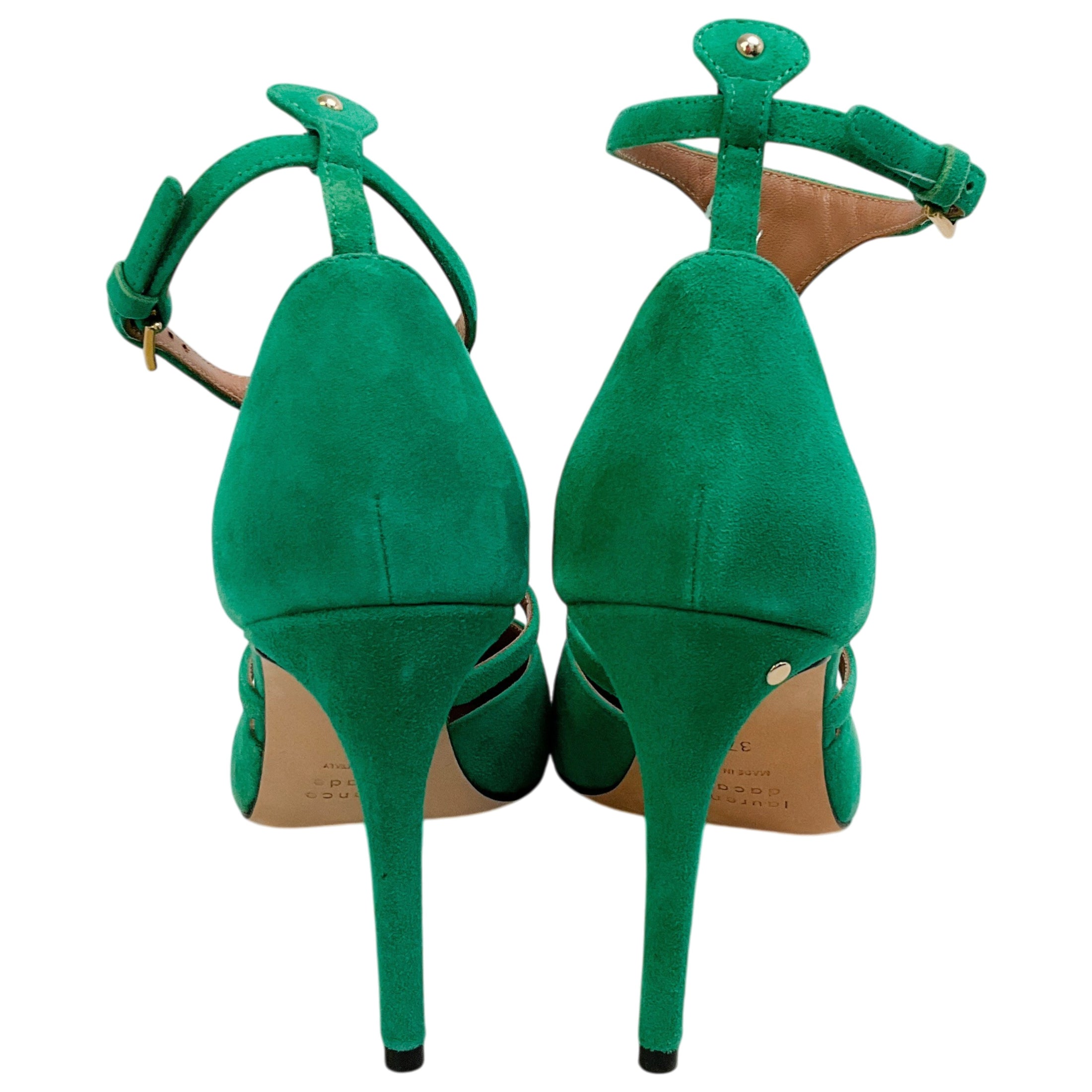 Laurence Dacade Green Suede Faye Pumps