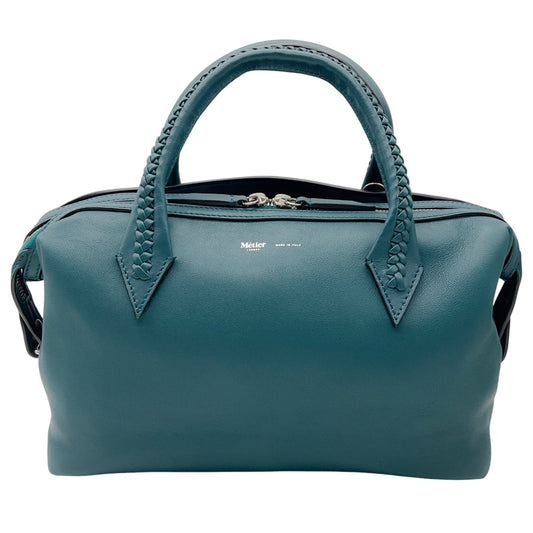 Metier Lost at Sea Teal Blue Verite City Small Handmade Italian Calfskin Leather Handbag