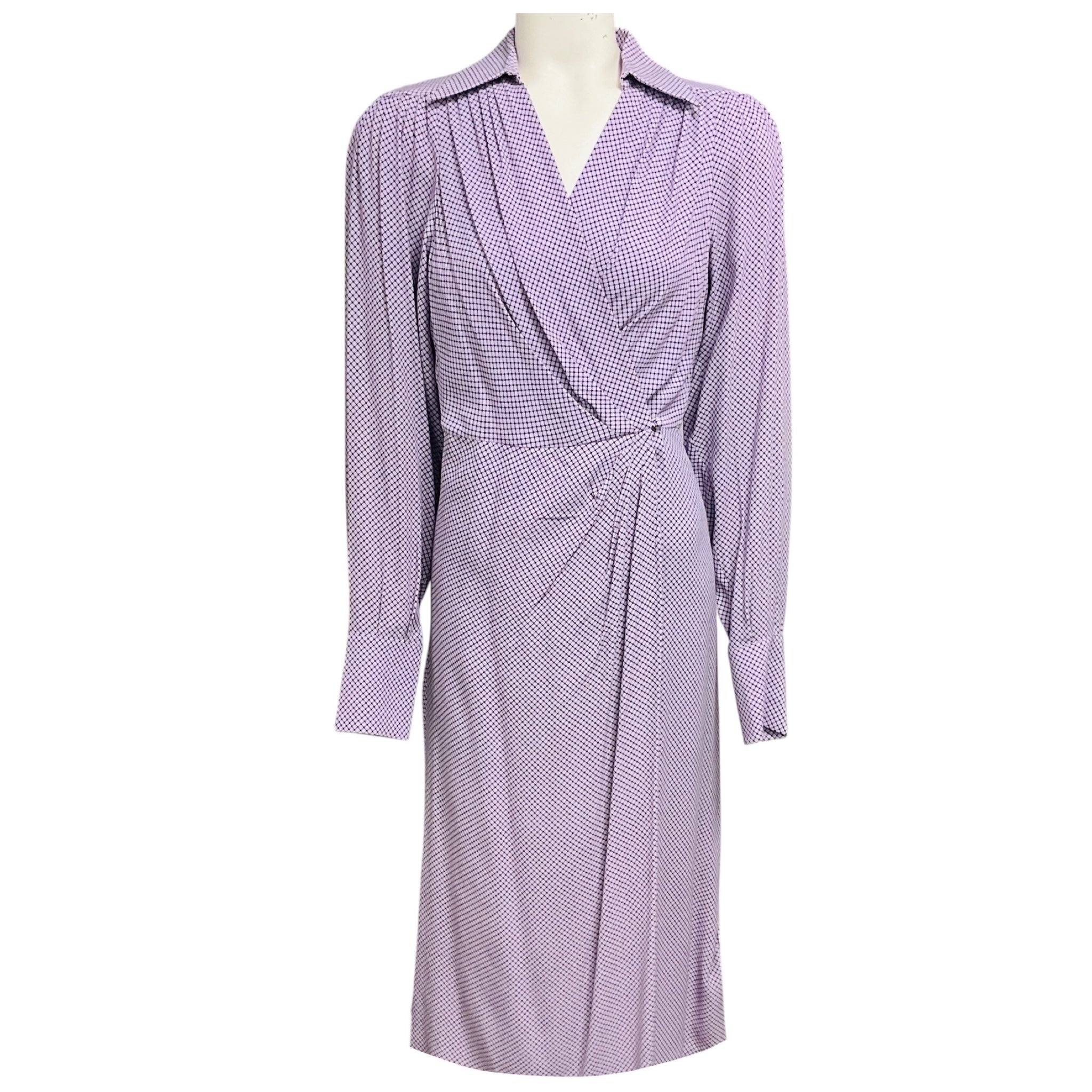 Equipment Lilac Purple Gilliane Wrap Midi Dress