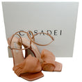 Load image into Gallery viewer, Casadei Blush Organza Geraldine Helen Sandals
