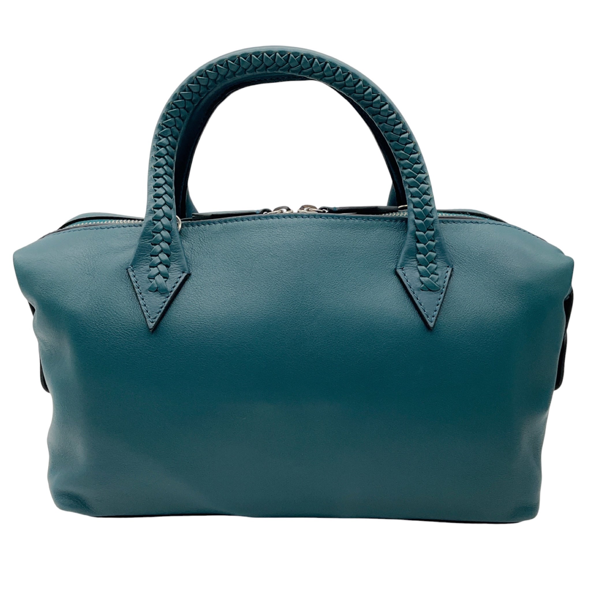Metier Lost at Sea Teal Blue Verite City Small Handmade Italian Calfskin Leather Handbag