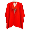 Load image into Gallery viewer, Valentino Orange Feather Trimmed Wool Cape
