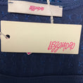 Load image into Gallery viewer, Leggiadro Deep Ocean Blue Solid Sequin 3/4 Length Sleeve Dress
