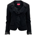 Load image into Gallery viewer, Escada Couture Black Crepe Ruffle Jacket
