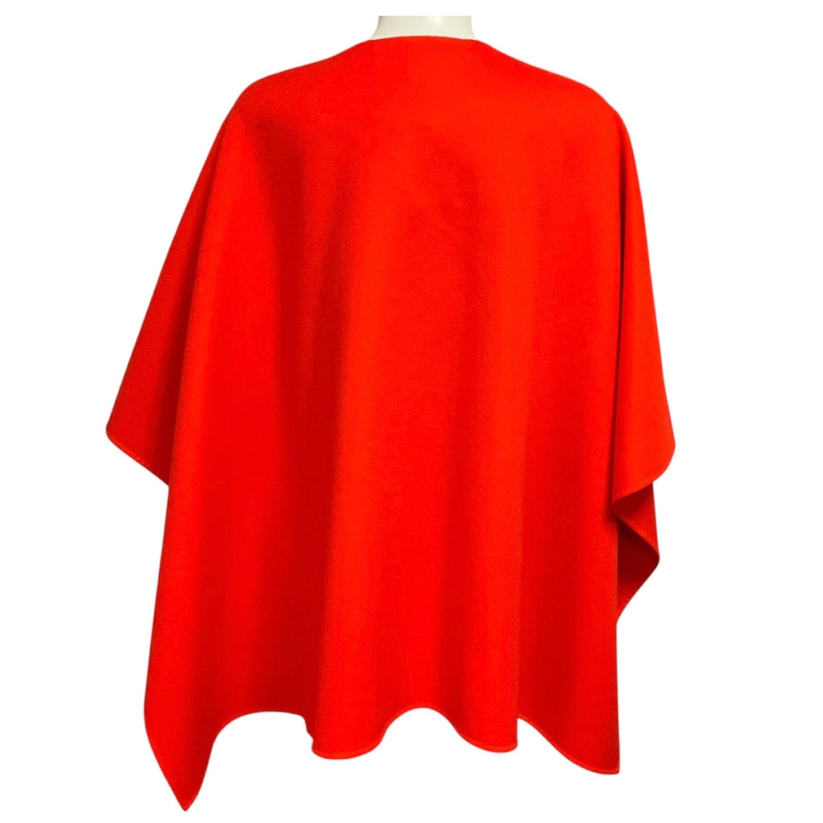 Valentino Orange Feather Trimmed Wool Cape