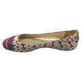 Load image into Gallery viewer, Jimmy Choo Tan / Purple Snakeskin Leather Flats

