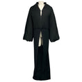 Load image into Gallery viewer, Alaia Black Noir Wool and Silk Bi-Fabric Coat with Long Knit Dress Train
