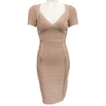 Load image into Gallery viewer, Herve Leger Beige Classic Ribbon Bandage Dress

