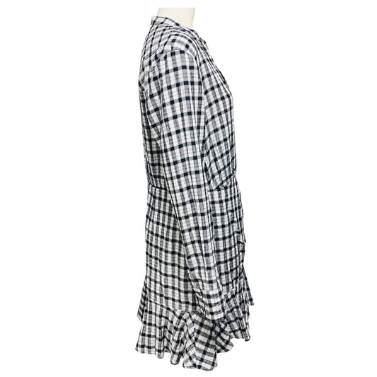 Veronica Beard Jeans Off White / Navy Sherry Plaid Mini Dress