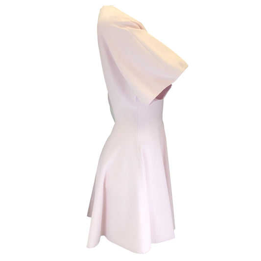 Alaia Light Pink Short Sleeved Flared Knit Dress