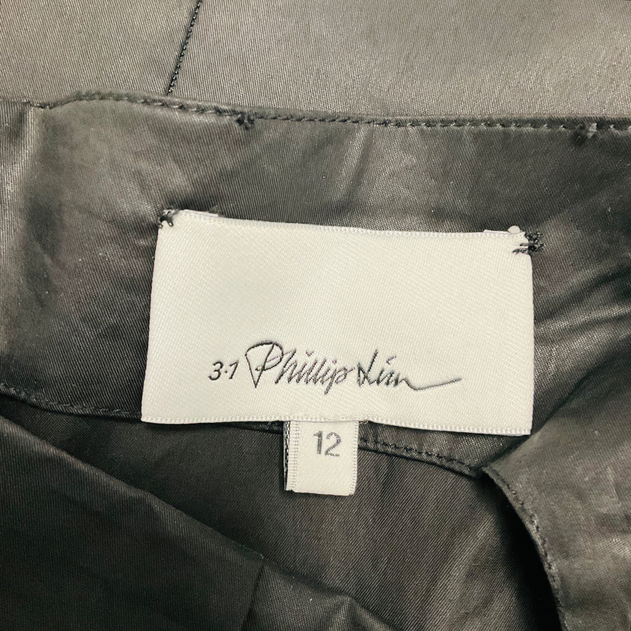 3.1 Phillip Lim Black Ruffle Dress with Gathered Ring