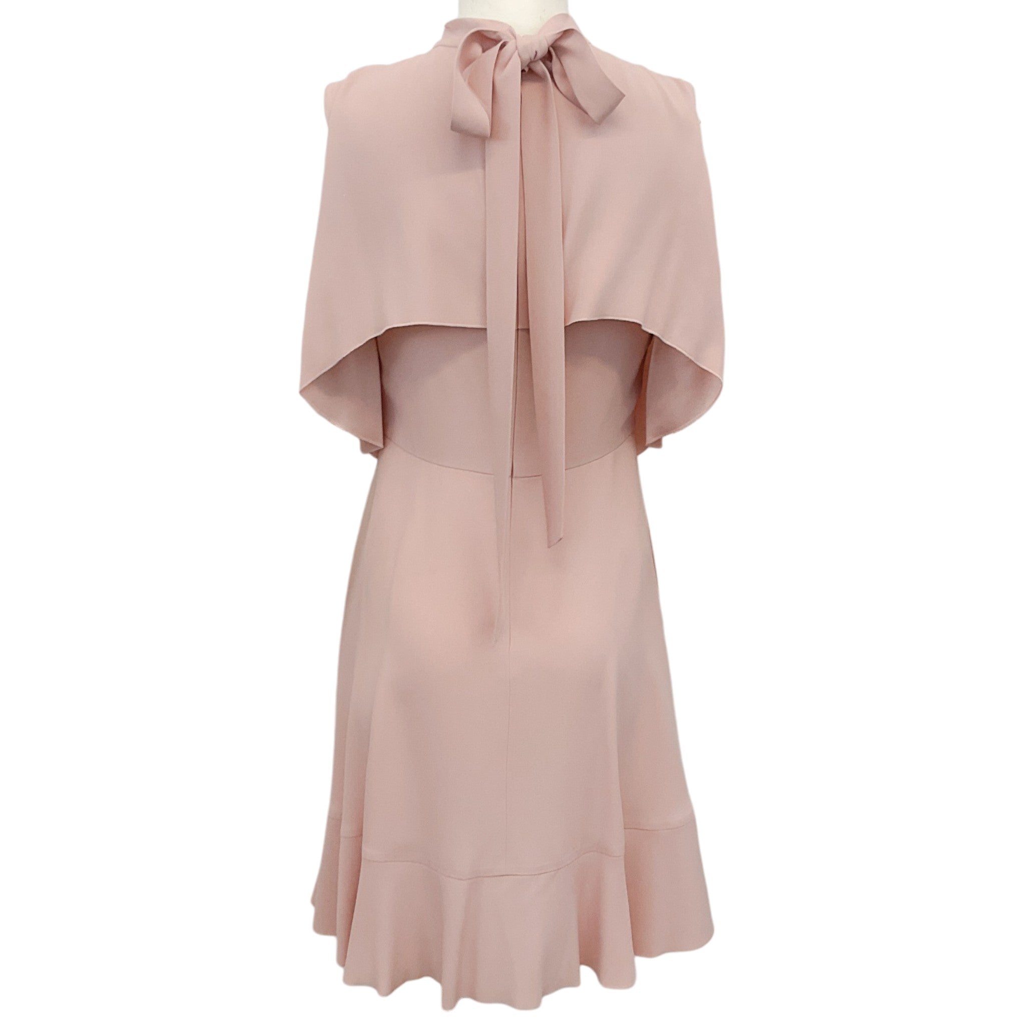 RED Valentino Light Pink Flutter Dress with Back Neck Tie