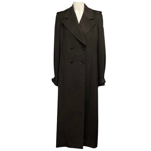 Gabriela Hearst Chocolate Brown Houstt Full Length Double Breasted Tailored Trench Coat