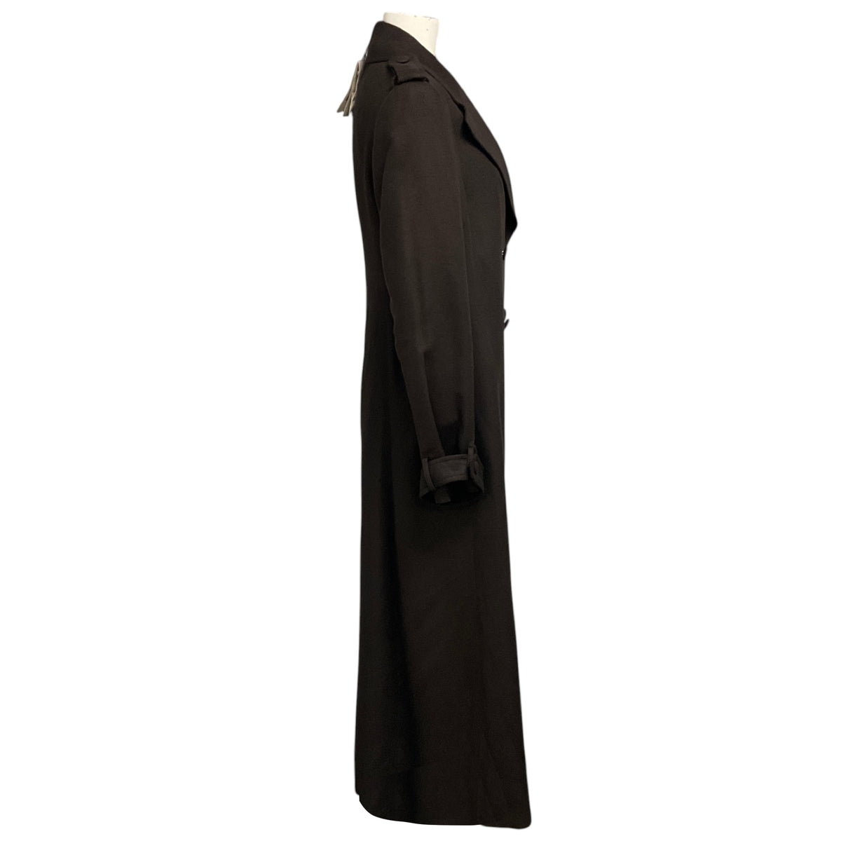 Gabriela Hearst Chocolate Houstt Full Length Double Breasted Tailored Trench Coat