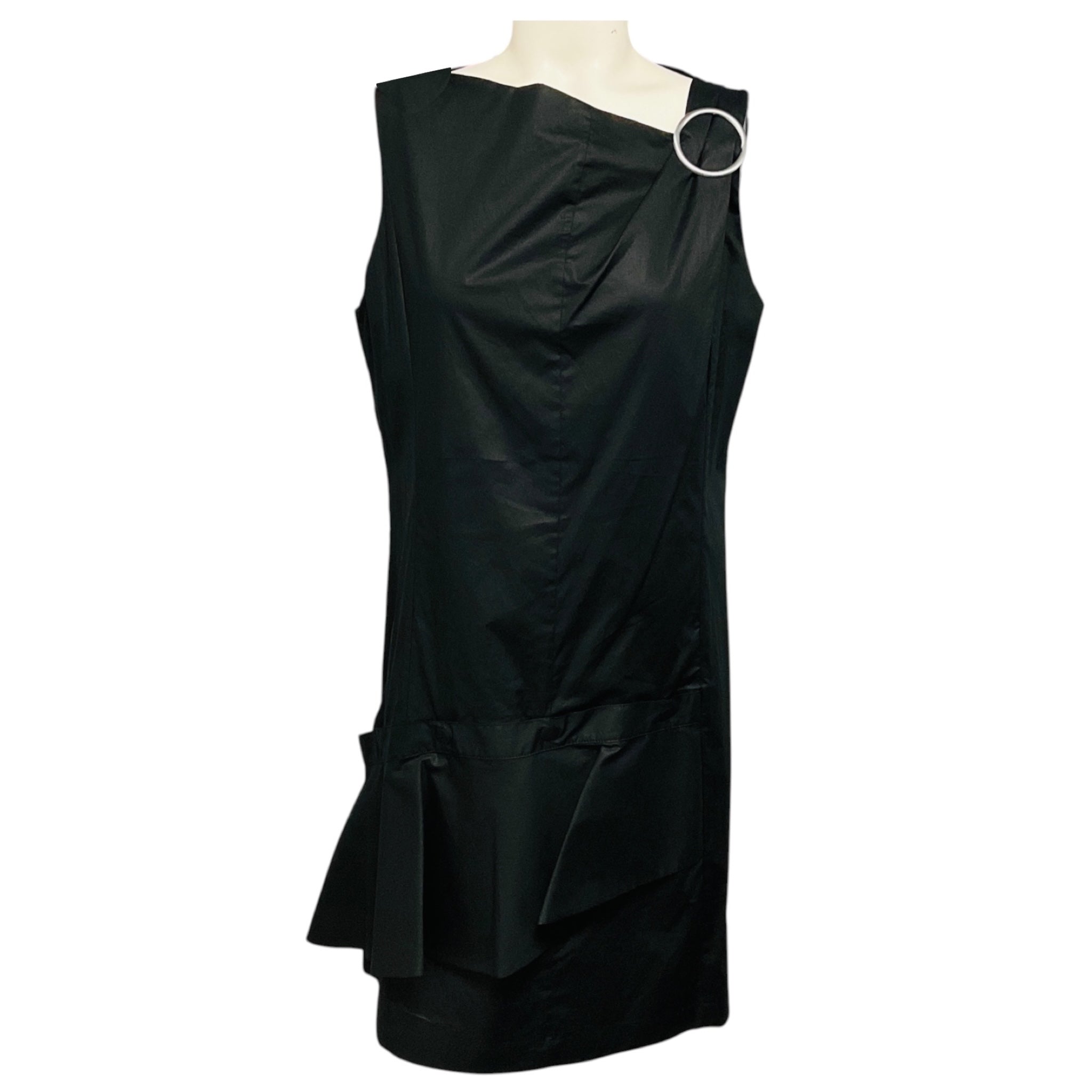 3.1 Phillip Lim Black Ruffle Dress with Gathered Ring
