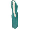 Load image into Gallery viewer, Marni Teal Silk Sleeveless Pleated Front Dress with Black Trim
