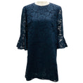 Load image into Gallery viewer, Valentino Navy Three Quarter Sleeved Lace Dress
