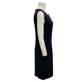 Load image into Gallery viewer, Max Mara Navy Blue Sleeveless Wool Shift Dress
