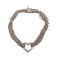 Load image into Gallery viewer, Tiffany & Co. Sterling Silver Multi Strand Mesh Heart Choker Toggle Necklace
