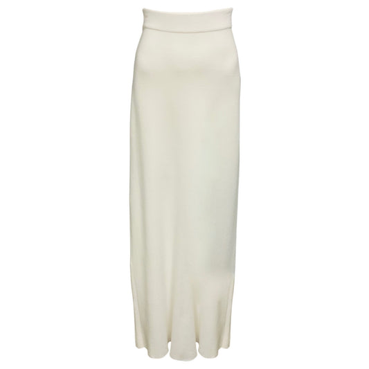 Lars Andersson White Full Milano Knit Long Skirt