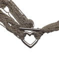 Load image into Gallery viewer, Tiffany & Co. Sterling Silver Multi Strand Mesh Heart Choker Toggle Necklace
