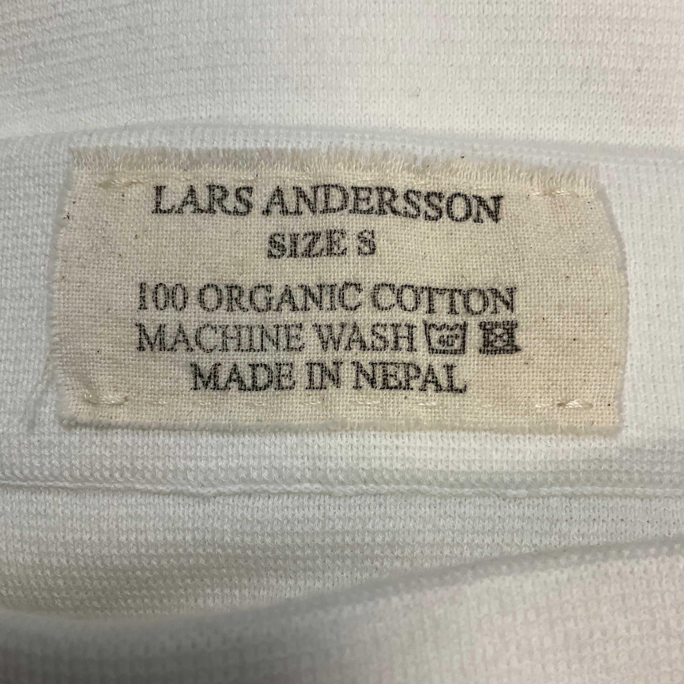 Lars Andersson White Organic Cotton Knit Midi Skirt