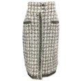 Load image into Gallery viewer, Chanel Ivory / Black / Grey 2009 Ribbon Trimmed Boucle Tweed Skirt
