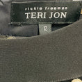 Load image into Gallery viewer, Teri Jon by Rickie Freeman Black Faux Pearl Embellished Short Sleeved Crepe Dress
