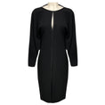 Load image into Gallery viewer, Gucci Black Keyhole Opening Long Sleeved Plunge Back Cocktail Dress

