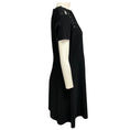 Load image into Gallery viewer, Valentino Black Cut Out Neck Short Sleeved Flared Knit Dress
