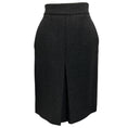 Load image into Gallery viewer, Chanel Black 2009 Front Pleat Wool Tweed Skirt
