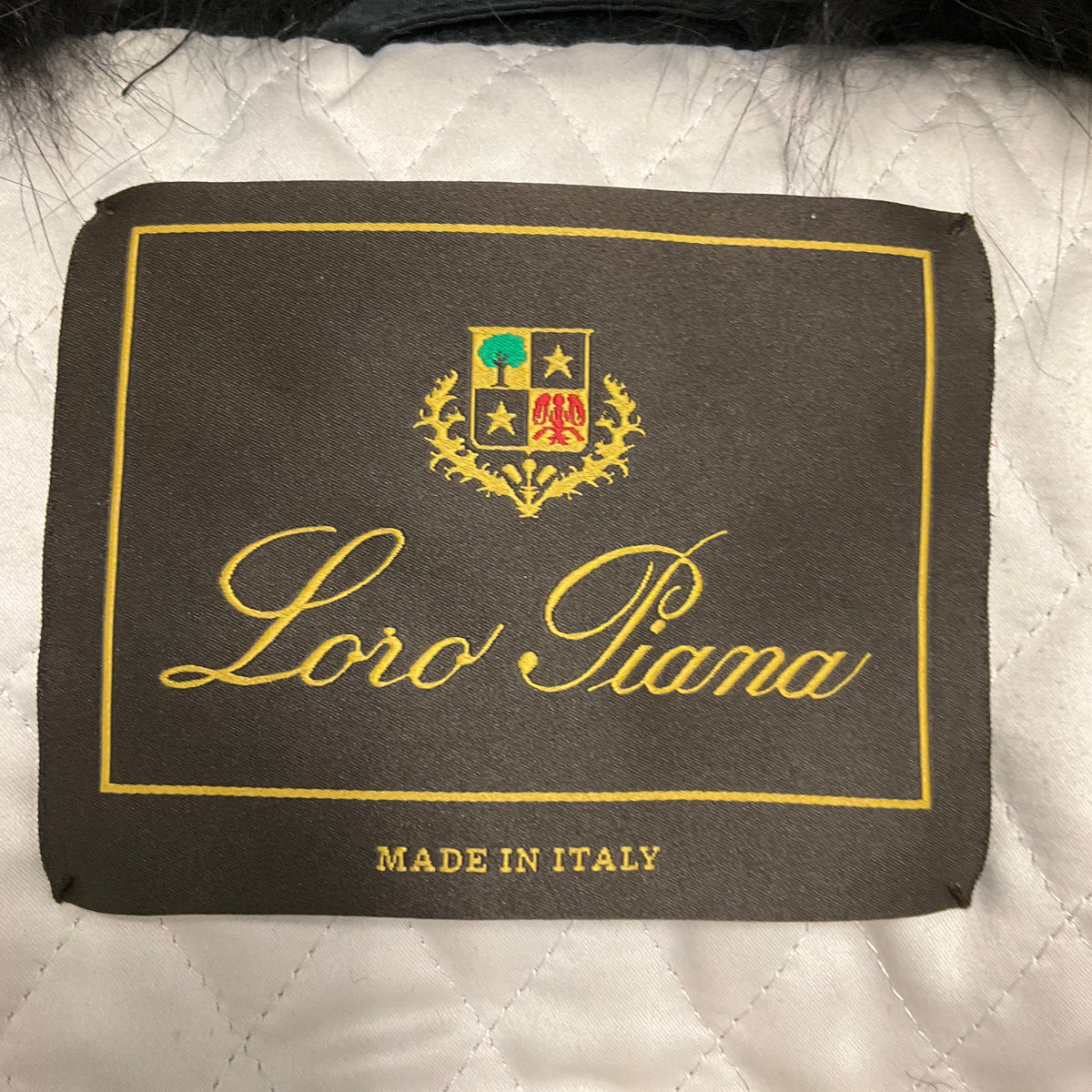 Loro Piana Black Storm System Rain & Wind Protection Cashmere Coat with Fox Fur Collar