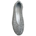 Load image into Gallery viewer, Freda Salvador Silver Leather Riley Woven Round Toe Flats
