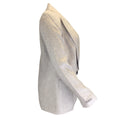 Load image into Gallery viewer, Peserico Beige / Silver Monili Beaded Detail One-Button Linen Blazer
