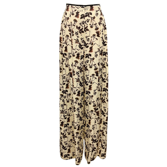 Raquel Allegra Cream Flower Trapeze Pant