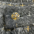 Load image into Gallery viewer, Chanel Black / Charcoal Grey / Silver / Gold Metallic 2008 Wool Tweed Skirt
